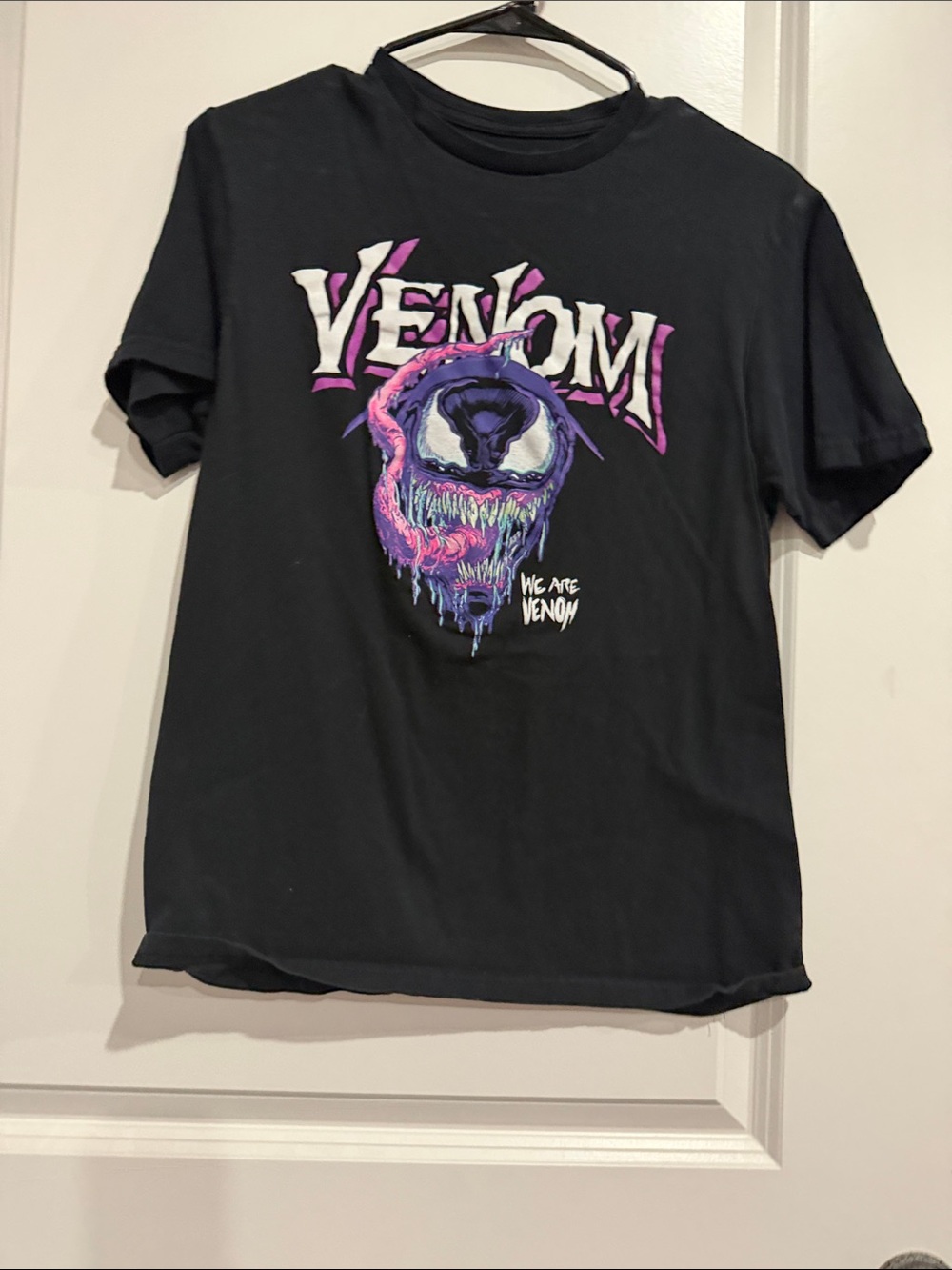Marvel Venom Tee - Black with Purple and Pink Graphic